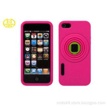 Funny black Silicone Smartphone Protective Cases Camera sty